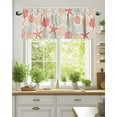 thumbnail image 1 of Valances for Windows Coral Marine Creature Ocean Shell Valance Rod Pocket Window Treatments Curtains for Kitchen Small Windows Living Room Bedroom Bathroom, 60"x18", 1 of 7