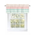 thumbnail image 1 of Valances for Windows Coral Red Cyan Gradient Striped Rod Pocket Cafe Window Treatments Valance Curtains for Kitchen Bathroom Laundry Basement Windows 60"x18", 1 of 9