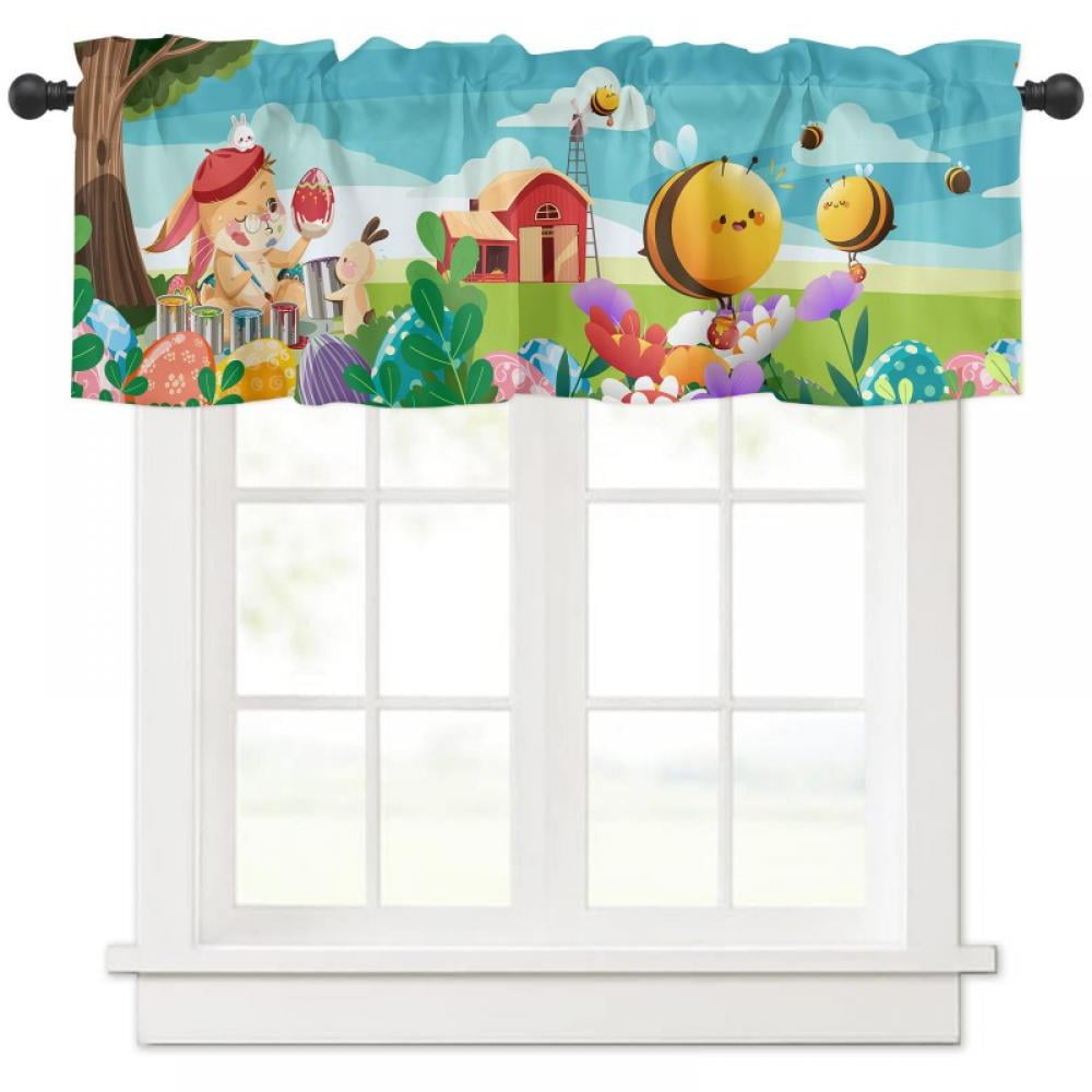 Valances For Windows Easter Cartoon Bunny Easter Eggs Trucks Flowers   Valances Windows Easter Cartoon Bunny Eggs Trucks Flowers Kitchen Curtains Semi Sheer Valance Curtain Rod Pocket Short Window Bedroom Living Room Bat 588d6e91 6ad3 4103 B042 2af489d09caf.ee0b1bc1f26178d133c6d417f25b75c3 