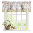 thumbnail image 1 of Valances for Windows Easter Rabbit Colorful Egg Rod Pocket Short Curtain for Bathroom Living Room Bedroom Spring Flower Tree Branch Wood 1 Panel 54x18in, 1 of 9
