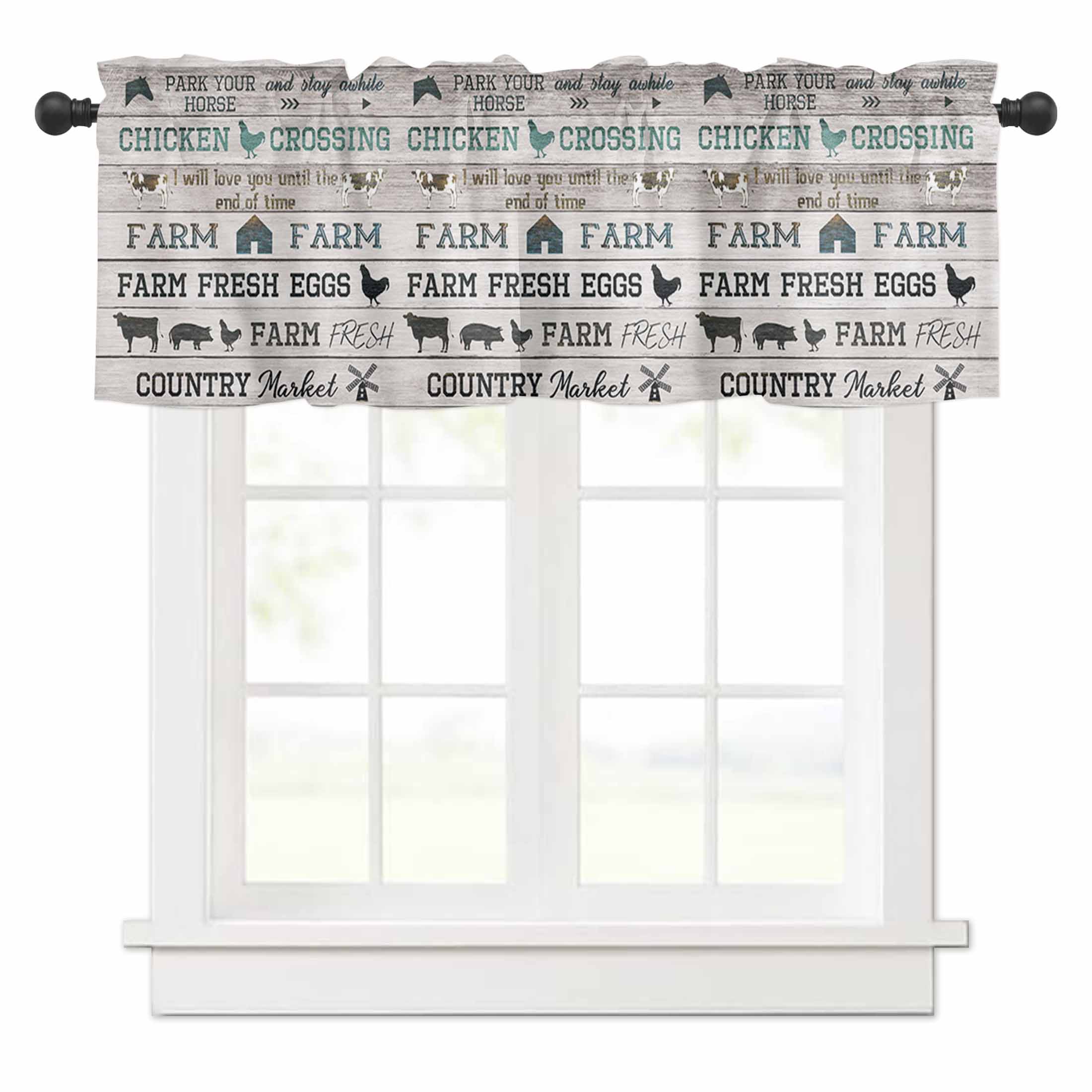 Valances for Windows Farm Barn Window Valances Rod Pocket Farmhouse ...