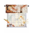 thumbnail image 1 of Valances for Windows, Fox Pumpkin Fall Forest Maple Leaf Pine Cones Linen Retro Rod Pocket Short Window Valance Curtains Holiday Window Treatment for Kitchen Living Room Bathroom, 42"x18", 1 of 6