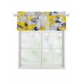 thumbnail image 1 of Valances for Windows Gray Yellow Abstract Rod Pocket Cafe Window Treatments Valance Curtains for Kitchen Bathroom Laundry Basement Windows 60"x18", 1 of 9