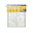 thumbnail image 1 of Valances for Windows Gray Yellow Gradient Rod Pocket Cafe Window Treatments Valance Curtains for Kitchen Bathroom Laundry Basement Windows 54"x18", 1 of 9
