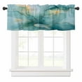 thumbnail image 1 of Valances for Windows Green Marble Abstract Modern Art Green Gradient Waves Valance Rod Pocket Window Treatments Curtains for Kitchen Small Windows Living Room Bedroom Bathroom, 54"x18", 1 of 7