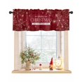 Valances for Windows Merry Christmas Snowflake Valance Curtains for