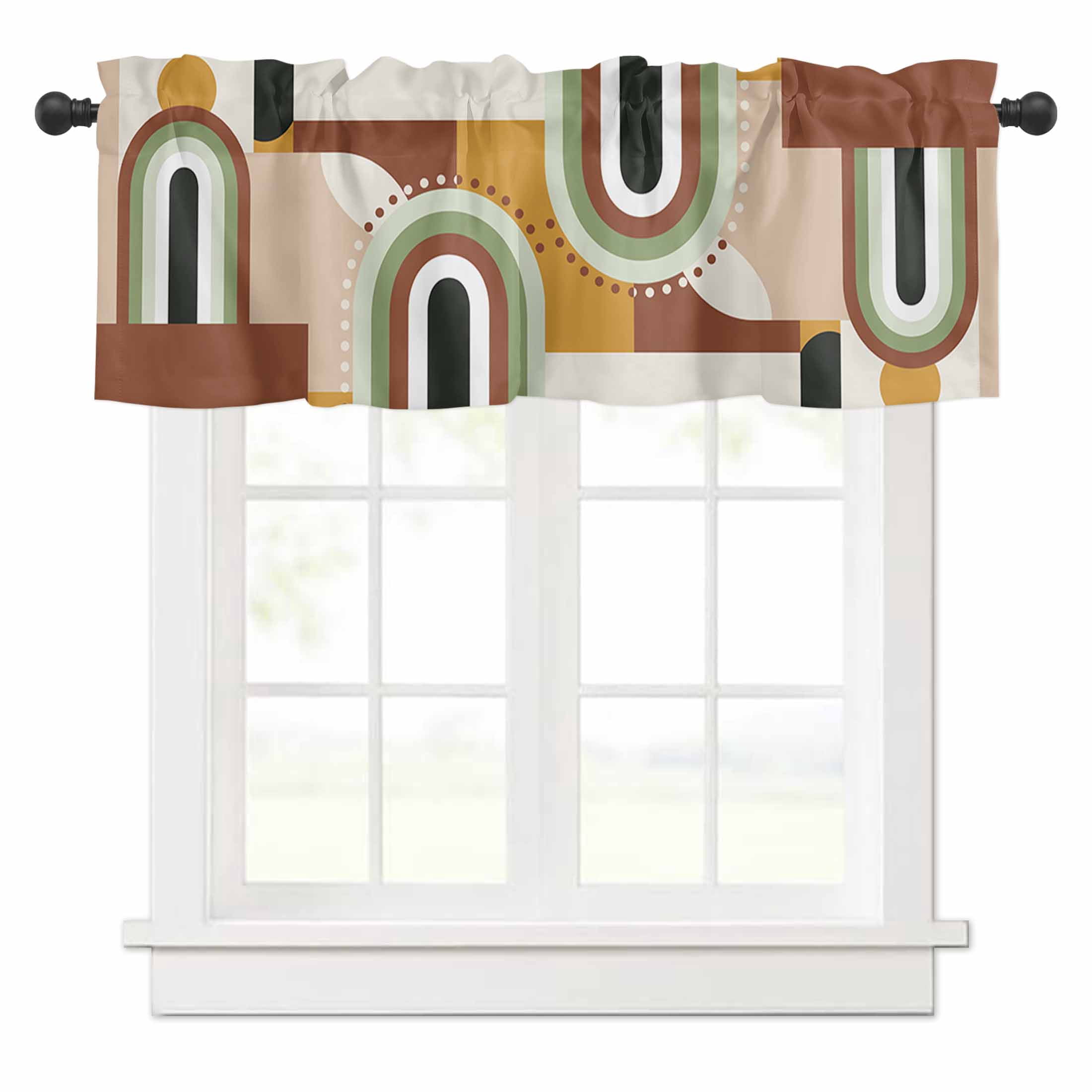 Valances for Windows Mid Century Abstract Art Window Valances Rod ...