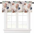 thumbnail image 1 of Valances for Windows, Modern Boho Abstract Geometric Watercolor Leaves Linen Kitchen Window Valances Rod Pocket Valances Curtains for Living Room Bathroom 54 x 18 Inch, 1 Panel, 1 of 6