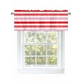 thumbnail image 1 of Valances for Windows Pink Red Gradient Striped Rod Pocket Cafe Window Treatments Valance Curtains for Kitchen Bathroom Laundry Basement Windows 54"x18", 1 of 9