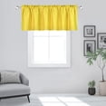 thumbnail image 1 of Valances for Windows - Rod Pocket Room Darkening Thermal Insulated Small Curtains for Living Room, Bathroom, Bedroom, Kitchen (One Panel, 52" W x 10" L) Mustard Yellow Solid, 1 of 3