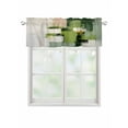 thumbnail image 1 of Valances for Windows Sage Green Abstract Rod Pocket Cafe Window Treatments Valance Curtains for Kitchen Bathroom Laundry Basement Windows 54"x18", 1 of 9