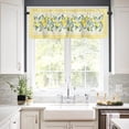 thumbnail image 1 of Valances for Windows Semi Sheer Valance Rod Pocket Light Filtering Small Window Curtains Rustic Yellow Plaid Summer Lemons Valances for Living Room, Bathroom Window Curtain 54"x18", 1 of 5