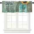 thumbnail image 1 of Valances for Windows, Sunflowers Rod Pocket Kitchen Curtains Valances 54x18inch Short Window Curtains for Kitchen/Bathroom/Bedroom, Small Window Treatment Valances, Blue Mason Jar Flowers, 1 of 5