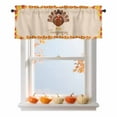 thumbnail image 1 of Valances for Windows Thanksgiving Cartoon Turkey Rod Pocket Short Curtain for bathroom living room bedroom Farm Animal Fall Maple Leaf Pumpkin 1 Panel 54x18in, 1 of 9