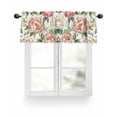 thumbnail image 1 of Valances for Windows Valance Rod Pocket Light Filtering Short Window Treatments Curtains for Kitchen Bathroom Living Room Bedroom, 1 Panel, 54 x 18 Inch, 1 of 7
