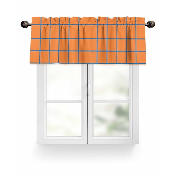 Valances for Windows Valance Rod Pocket Light Filtering Short Window Treatments Curtains for Kitchen Bathroom Living Room Bedroom, 1 Panel, 54 x 18 Inch