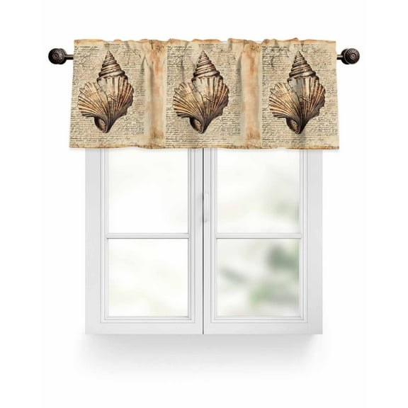 Valances for Windows Valance Rod Pocket Light Filtering Short Window Treatments Curtains for Kitchen Bathroom Living Room Bedroom, 1 Panel, 54 x 18 Inch