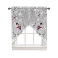 Valances for Windows Washable Swag Curtains Christmas Snowman Cute