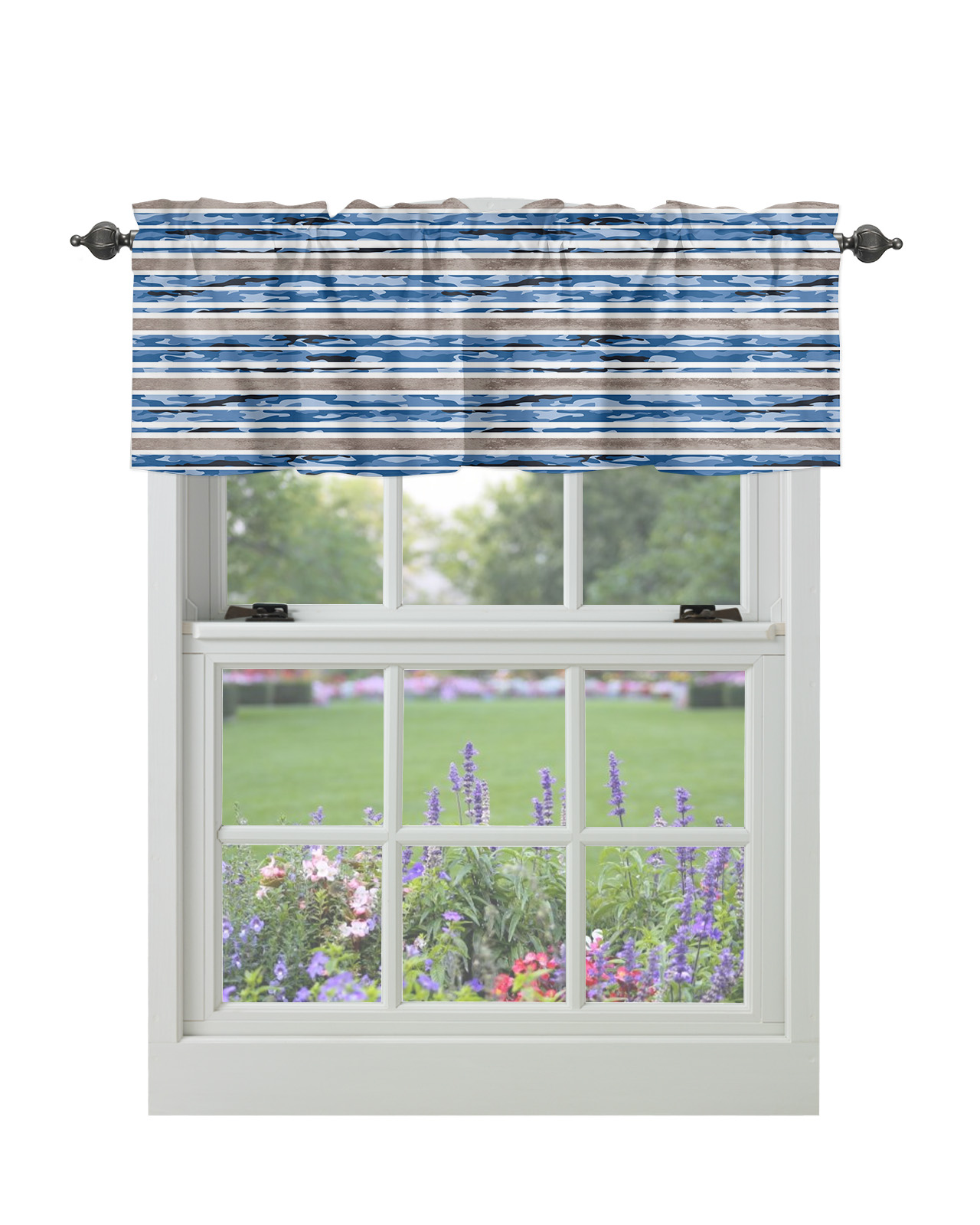 Valances for Windows Watercolor Stripe Ombre Valance Curtains for