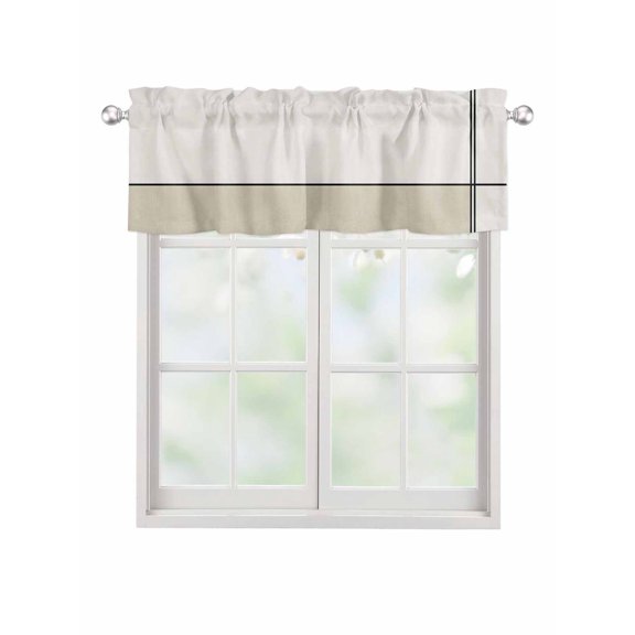 Valances for Windows Abstract Gemoetric Rod Pocket Cafe Window Treatments Valance Curtains for Kitchen Bathroom Laundry Basement Windows 42"x12"