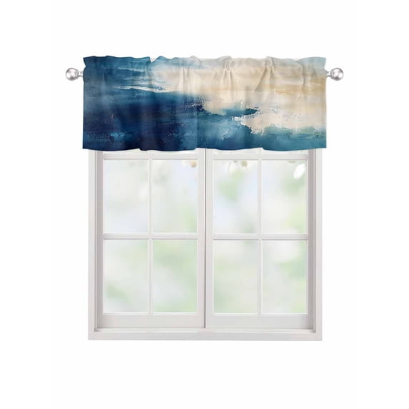 Valances for Windows Abstract Graffiti Rod Pocket Cafe Window Treatments Valance Curtains for Kitchen Bathroom Laundry Basement Windows 54"x18"