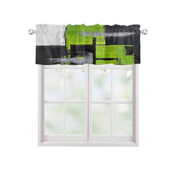 Valances for Windows Abstract Graffiti Rod Pocket Cafe Window Treatments Valance Curtains for Kitchen Bathroom Laundry Basement Windows 60"x14"