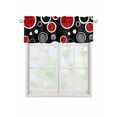 thumbnail image 1 of Valances for Windows Abstract Red Rod Pocket Cafe Window Treatments Valance Curtains for Kitchen Bathroom Laundry Basement Windows 42"x12", 1 of 9