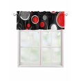 thumbnail image 1 of Valances for Windows Abstract Red Rod Pocket Cafe Window Treatments Valance Curtains for Kitchen Bathroom Laundry Basement Windows 42"x18", 1 of 9