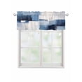 thumbnail image 1 of Valances for Windows Abstract Stitching Rod Pocket Cafe Window Treatments Valance Curtains for Kitchen Bathroom Laundry Basement Windows 42"x18", 1 of 9