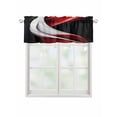 thumbnail image 1 of Valances for Windows Abstract Stitching Rod Pocket Cafe Window Treatments Valance Curtains for Kitchen Bathroom Laundry Basement Windows 60"x18", 1 of 9
