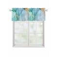 thumbnail image 1 of Valances for Windows Abstract Teal Rod Pocket Cafe Window Treatments Valance Curtains for Kitchen Bathroom Laundry Basement Windows 60"x14", 1 of 9