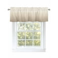 thumbnail image 1 of Valances for Windows Beige Brown Rod Pocket Cafe Window Treatments Valance Curtains for Kitchen Bathroom Laundry Basement Windows 54"x18", 1 of 9