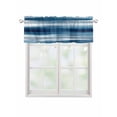 thumbnail image 1 of Valances for Windows Blue Abstract Wave Rod Pocket Cafe Window Treatments Valance Curtains for Kitchen Bathroom Laundry Basement Windows 60"x18", 1 of 9