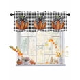 thumbnail image 1 of Valances for Windows Bow Orange Pumpkin Rod Pocket Cafe Window Treatments Valance Curtains for Kitchen Bathroom Laundry Basement Windows 54"x18", 1 of 6