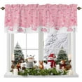 thumbnail image 1 of Valances for Windows Christmas Ball Rod Pocket Cafe Window Treatments Valance Curtains for Kitchen Bathroom Laundry Basement Windows 54"x18", 1 of 7