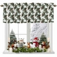 thumbnail image 1 of Valances for Windows Christmas Rod Pocket Cafe Window Treatments Valance Curtains for Kitchen Bathroom Laundry Basement Windows 60"x14", 1 of 7