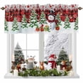 thumbnail image 1 of Valances for Windows Christmas Snowman Leaf Rod Pocket Cafe Window Treatments Valance Curtains for Kitchen Bathroom Laundry Basement Windows 60"x18", 1 of 7