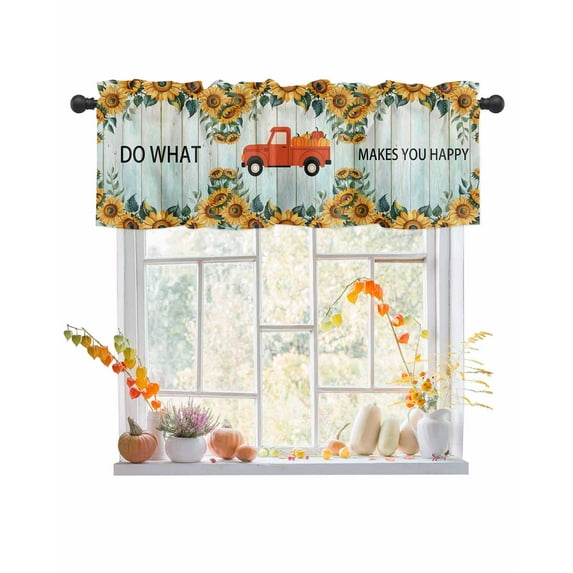 Valances for Windows Do What Rod Pocket Cafe Window Treatments Valance Curtains for Kitchen Bathroom Laundry Basement Windows 54"x18"