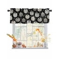 thumbnail image 1 of Valances for Windows Dots Pumpkin Rod Pocket Cafe Window Treatments Valance Curtains for Kitchen Bathroom Laundry Basement Windows 60"x18", 1 of 6