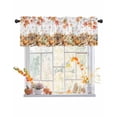 thumbnail image 1 of Valances for Windows Fall Cute Dog Rod Pocket Cafe Window Treatments Valance Curtains for Kitchen Bathroom Laundry Basement Windows 54"x18", 1 of 6