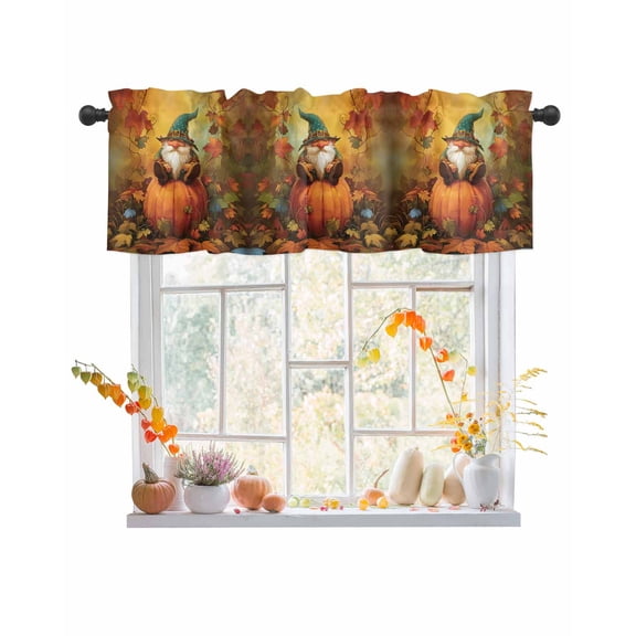 Valances for Windows Fall Maple Rod Pocket Cafe Window Treatments Valance Curtains for Kitchen Bathroom Laundry Basement Windows 60"x18"