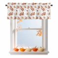 thumbnail image 1 of Valances for Windows Fall Orange Maple Leaf Seamless Rod Pocket Short Curtain for bathroom living room bedroom Burnt Orange Gradient 1 Panel 54x18in, 1 of 9