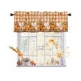 thumbnail image 1 of Valances for Windows Fall Thanksgiving Rod Pocket Cafe Window Treatments Valance Curtains for Kitchen Bathroom Laundry Basement Windows 42"x18", 1 of 6