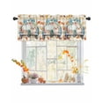 thumbnail image 1 of Valances for Windows Fall Thanksgiving Rod Pocket Cafe Window Treatments Valance Curtains for Kitchen Bathroom Laundry Basement Windows 60"x18", 1 of 6