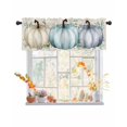 thumbnail image 1 of Valances for Windows Fall Watercolor Rod Pocket Cafe Window Treatments Valance Curtains for Kitchen Bathroom Laundry Basement Windows 42"x18", 1 of 6