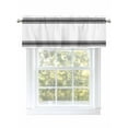 thumbnail image 1 of Valances for Windows Farmhouse Black Rod Pocket Cafe Window Treatments Valance Curtains for Kitchen Bathroom Laundry Basement Windows 56"x16", 1 of 9