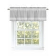 thumbnail image 1 of Valances for Windows Farmhouse Gray Rod Pocket Cafe Window Treatments Valance Curtains for Kitchen Bathroom Laundry Basement Windows 60"x14", 1 of 9