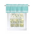 thumbnail image 1 of Valances for Windows Farmhouse Teal Rod Pocket Cafe Window Treatments Valance Curtains for Kitchen Bathroom Laundry Basement Windows 54"x18", 1 of 9