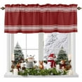thumbnail image 1 of Valances for Windows Farmhouse Wine Leaf Rod Pocket Cafe Window Treatments Valance Curtains for Kitchen Bathroom Laundry Basement Windows 60"x14", 1 of 7