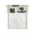 thumbnail image 1 of Valances for Windows Green Abstract Rod Pocket Cafe Window Treatments Valance Curtains for Kitchen Bathroom Laundry Basement Windows 56"x16", 1 of 9